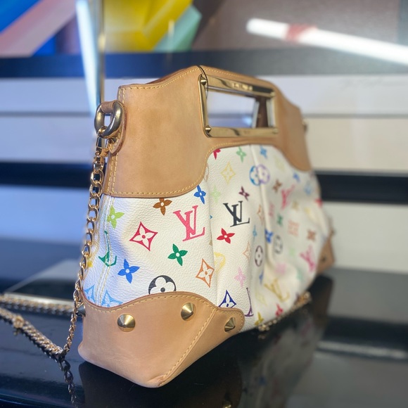 Louis Vuitton White Multi-Color Judy MM Bag - Picture 4 of 16